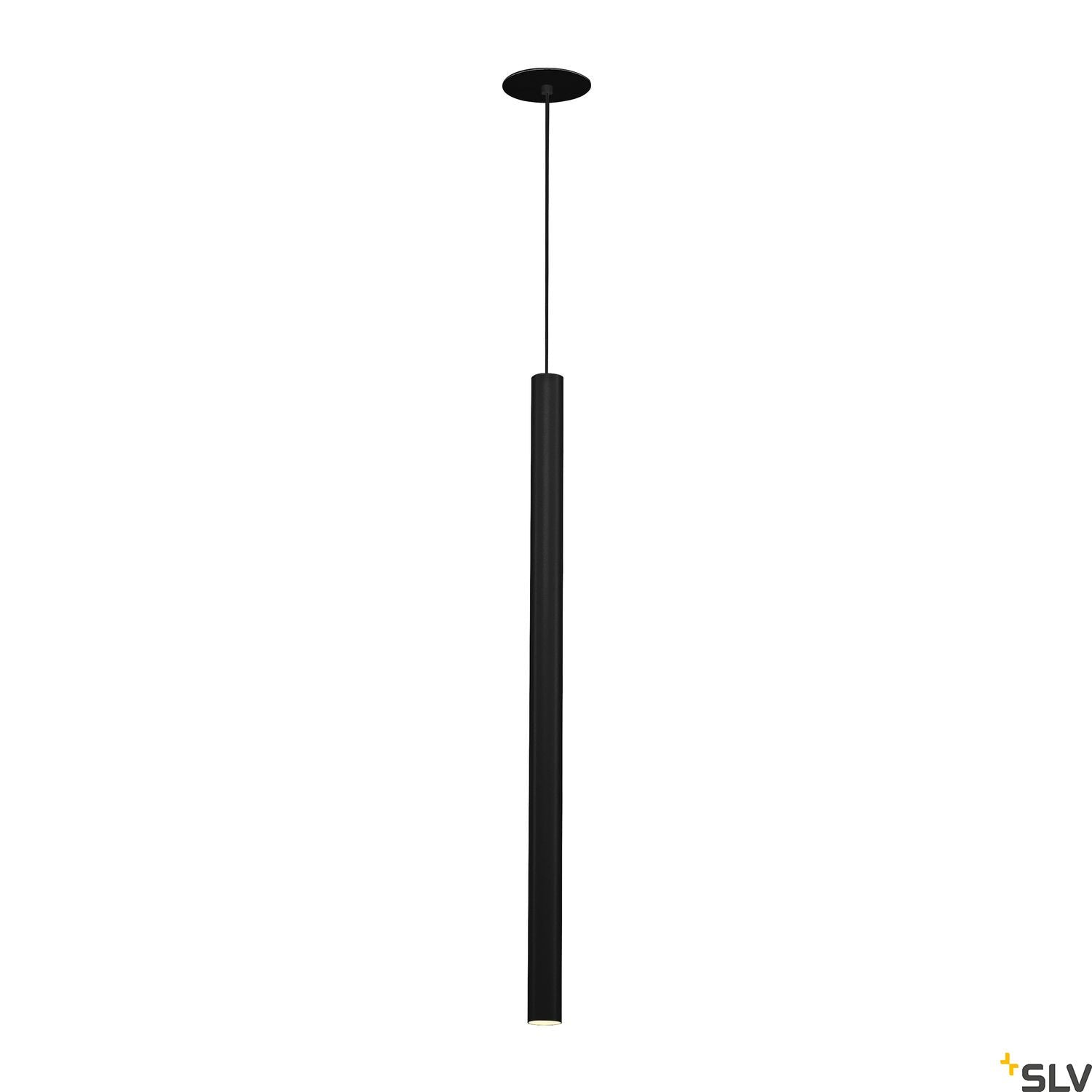 SLV HELIA 60, pendant, LED, 3000K, round, black, flat canopy for recessed installation, 7.5W 158400