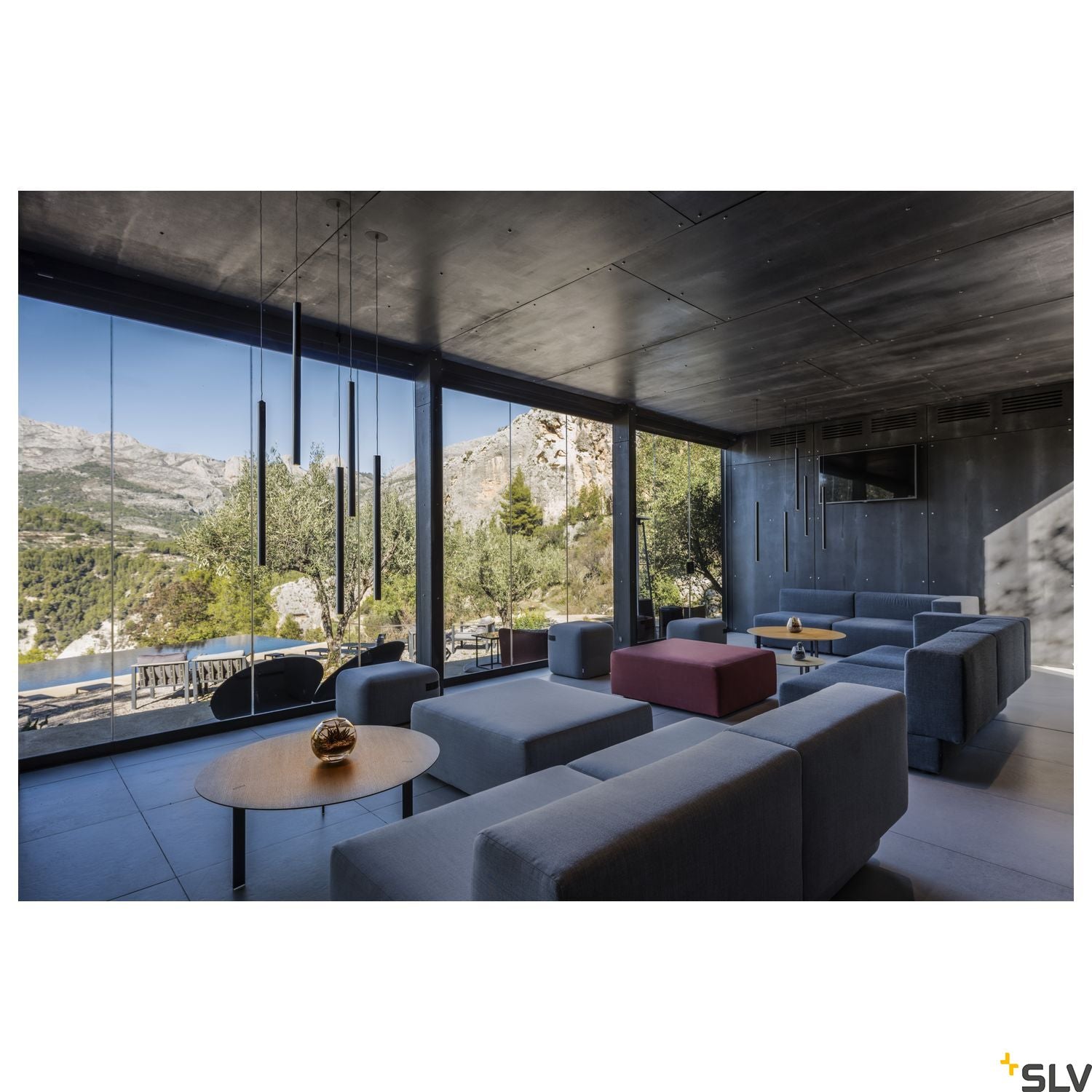 SLV HELIA 60, pendant, LED, 3000K, round, black, flat canopy for recessed installation, 7.5W 158400
