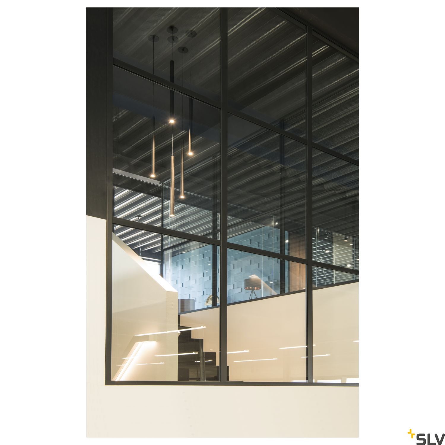 SLV HELIA 60, pendant, LED, 3000K, round, black, flat canopy for recessed installation, 7.5W 158400