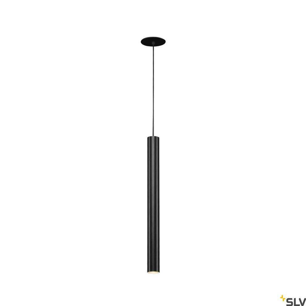 SLV HELIA 40, pendant, LED, 3000K, round, black, flat canopy, 9W 158410