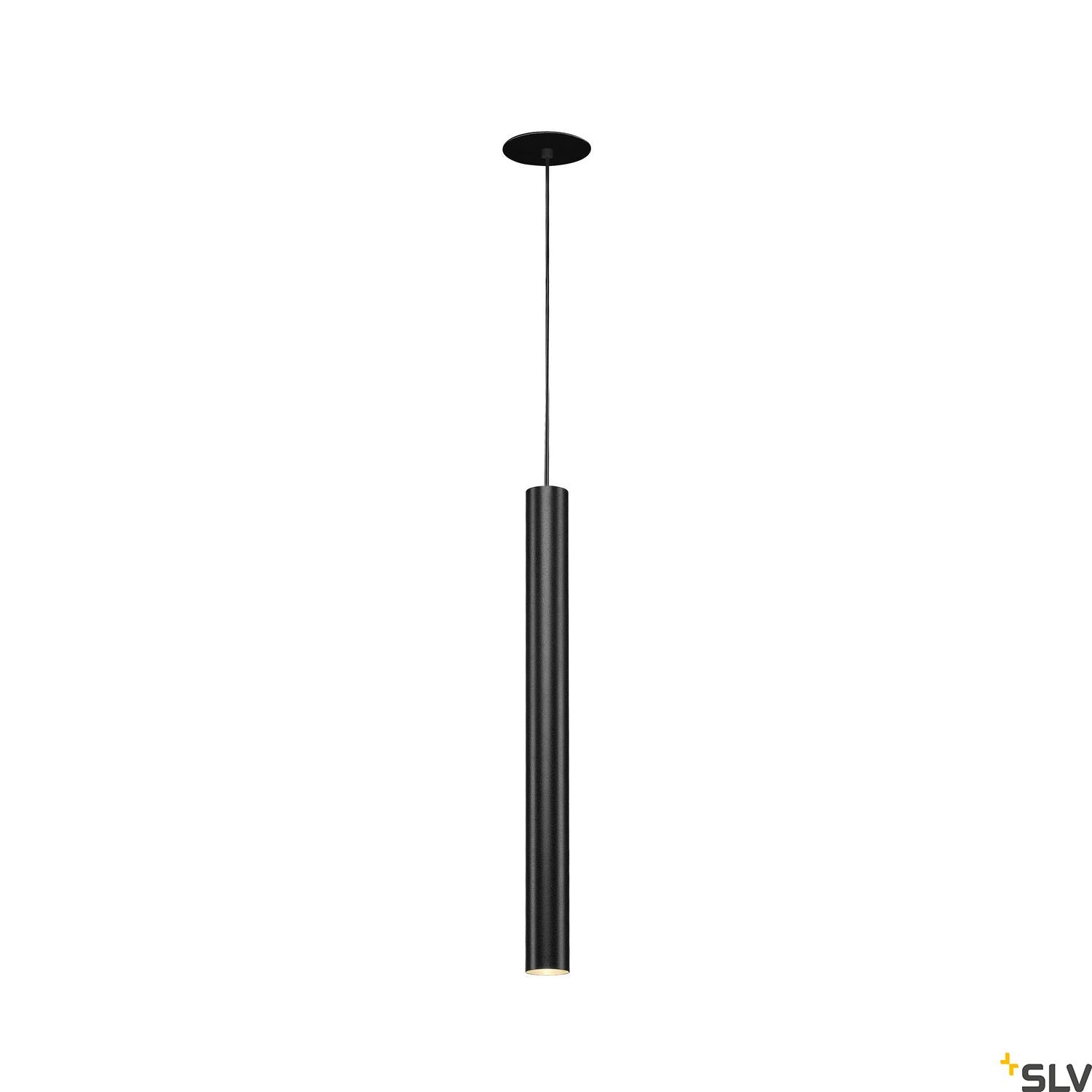 SLV HELIA 40, pendant, LED, 3000K, round, black, flat canopy, 9W 158410