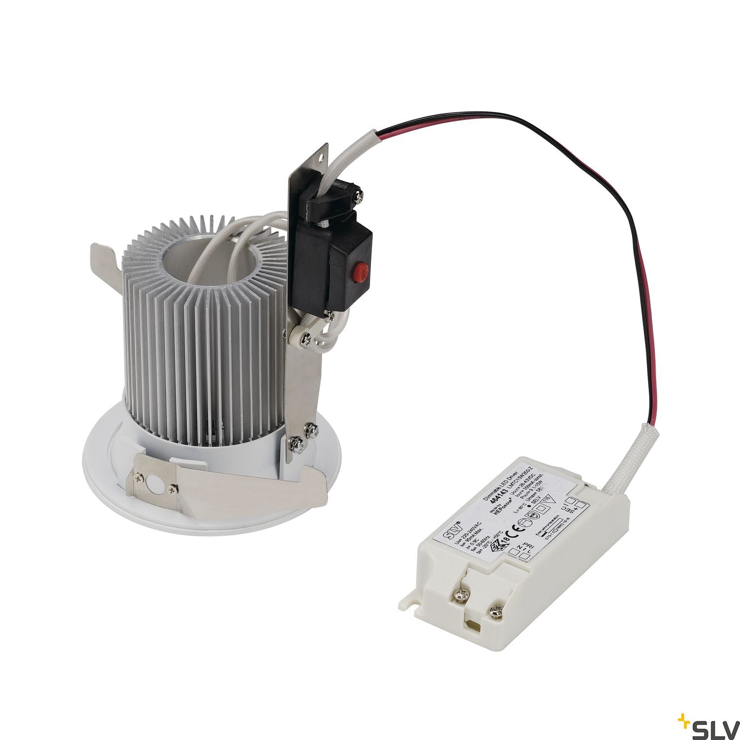 SLV CONTONE downlight, rigid, round, white, 13W LED, warm white 161291