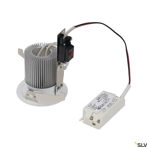 SLV CONTONE downlight, rigid, round, white, 13W LED, warm white 161291