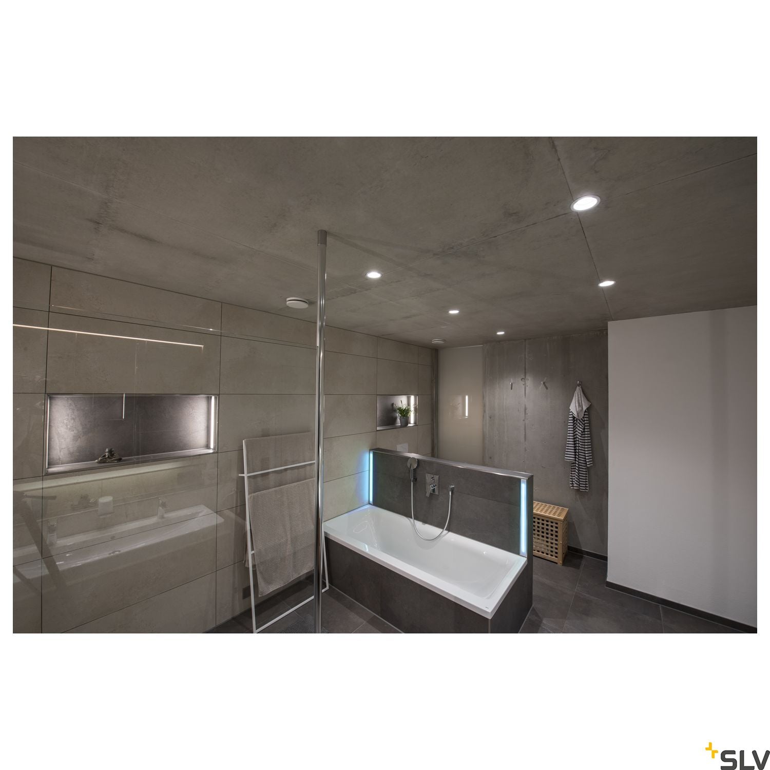 SLV CONTONE downlight, rigid, round, white, 13W LED, warm white 161291