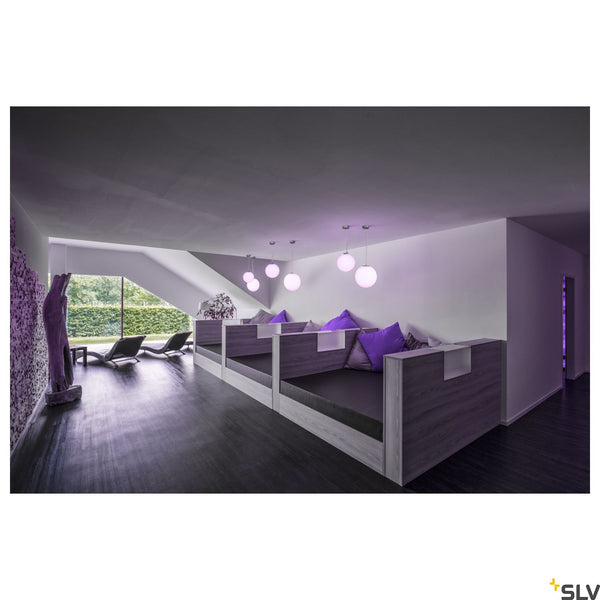 SLV ROTOBALL 25 pendant, white, E27, max. 24W 165390