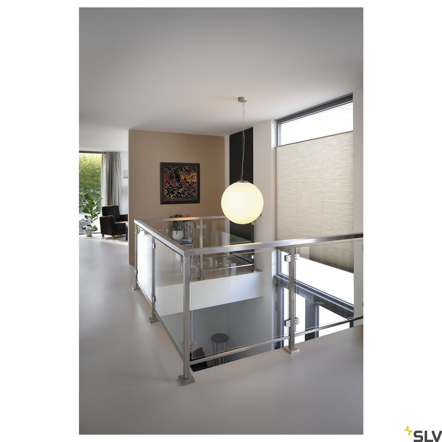 SLV ROTOBALL 50 pendant, white, E27, max. 24W 165400