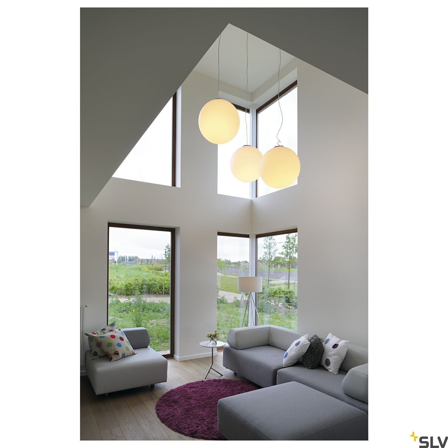 SLV ROTOBALL 50 pendant, white, E27, max. 24W 165400