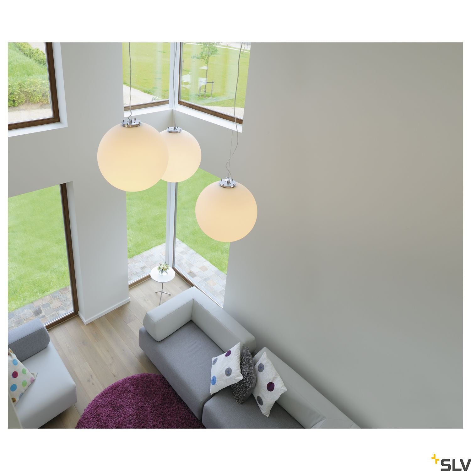 SLV ROTOBALL 50 pendant, white, E27, max. 24W 165400