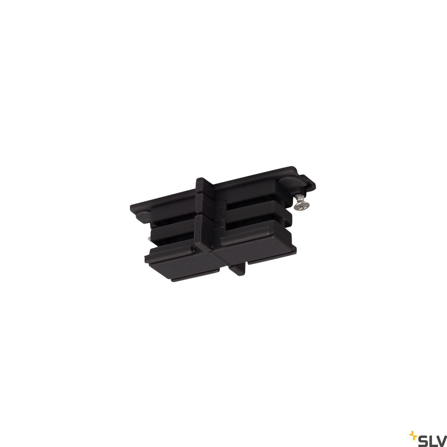 SLV Mini-connector for S-TRACK 3-circuit track, insulated black 175080