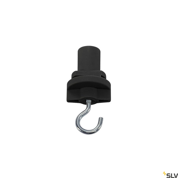SLV 3-circuit adapter with hook for S-TRACK 3-circuit track, black 175190