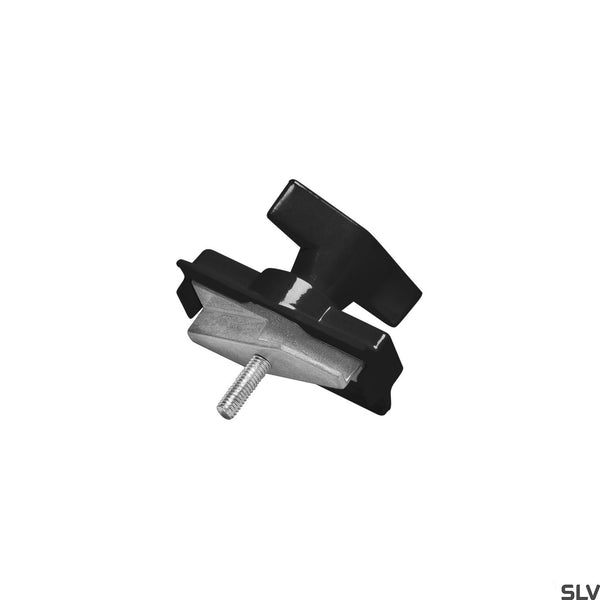 SLV Luminaire adapter, mechanical for S-TRACK 3-circuit track, black 175210