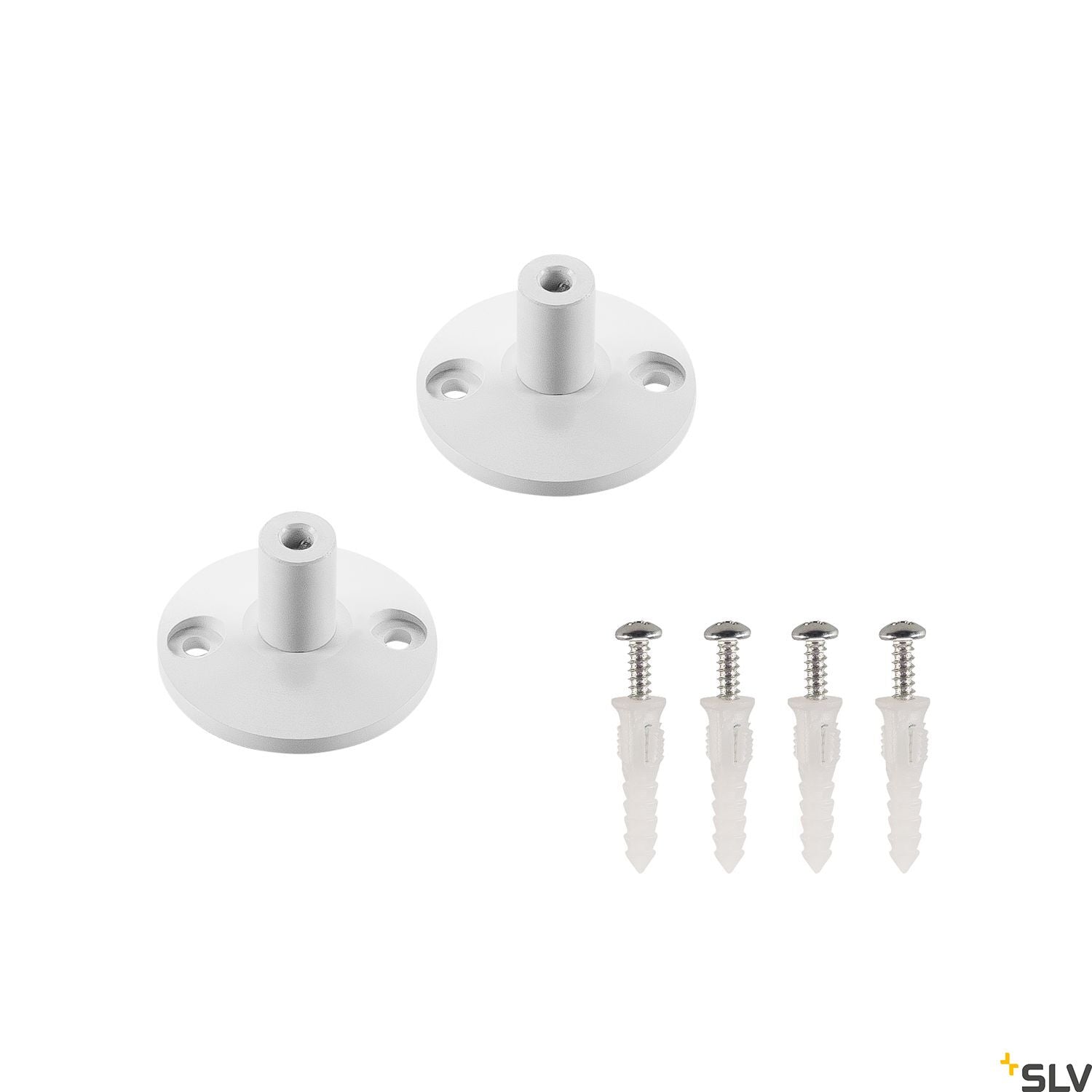 SLV WALL BRACKET, for TENSEO low-voltage cable system, short, white, 2 pieces 186301