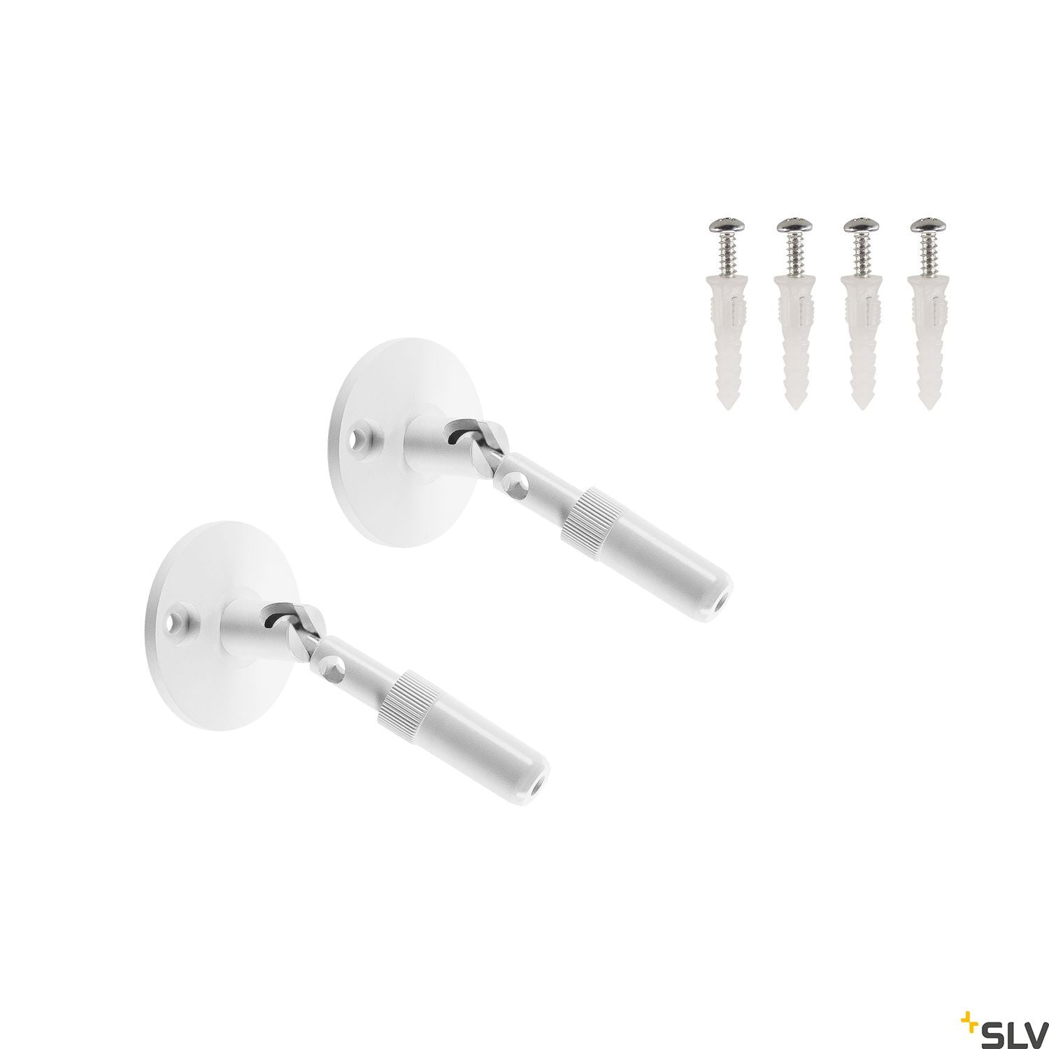 SLV WALL BRACKET, for TENSEO low-voltage cable system, long, white, 2 pieces 186311