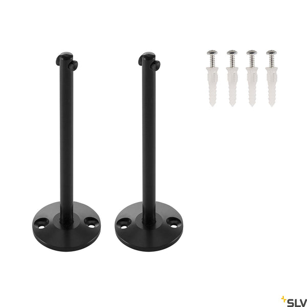 SLV DEFLECTOR, for TENSEO low-voltage cable system, long, black, 2 pieces 186340