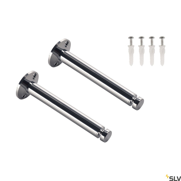 SLV Deflector for wire system, chrome, 2 pieces, 16.2cm, with pulley 186642
