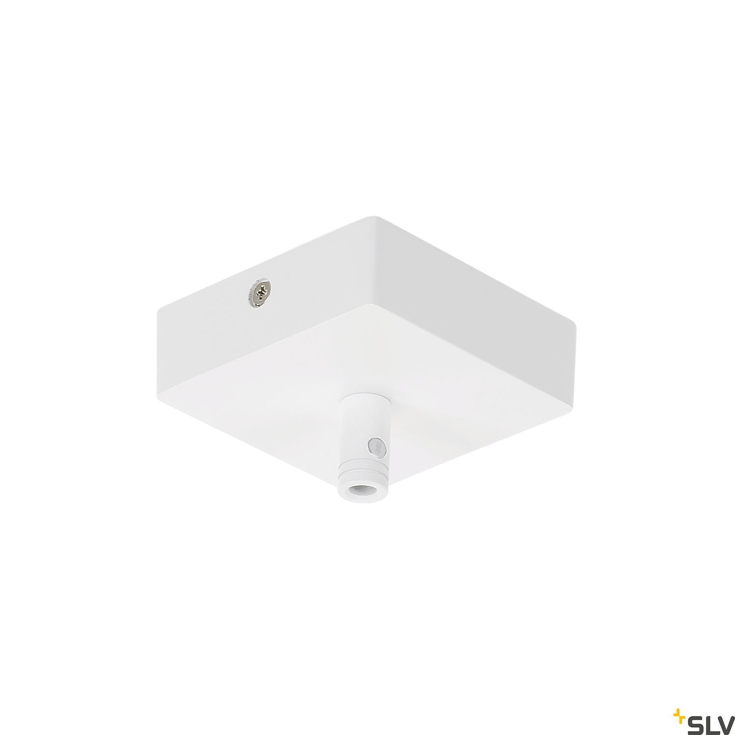 SLV Ceiling plate GLENOS, matt white, 8.5x8.5x2.7cm, with strain relief 210061