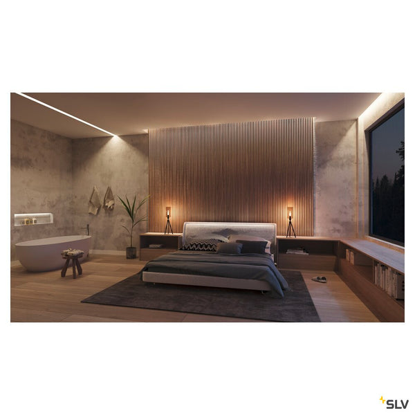 SLV FENDA, table lamp, lamp base, A60, black, without shade, max. 40 W, incl. switch in the power cable 155540