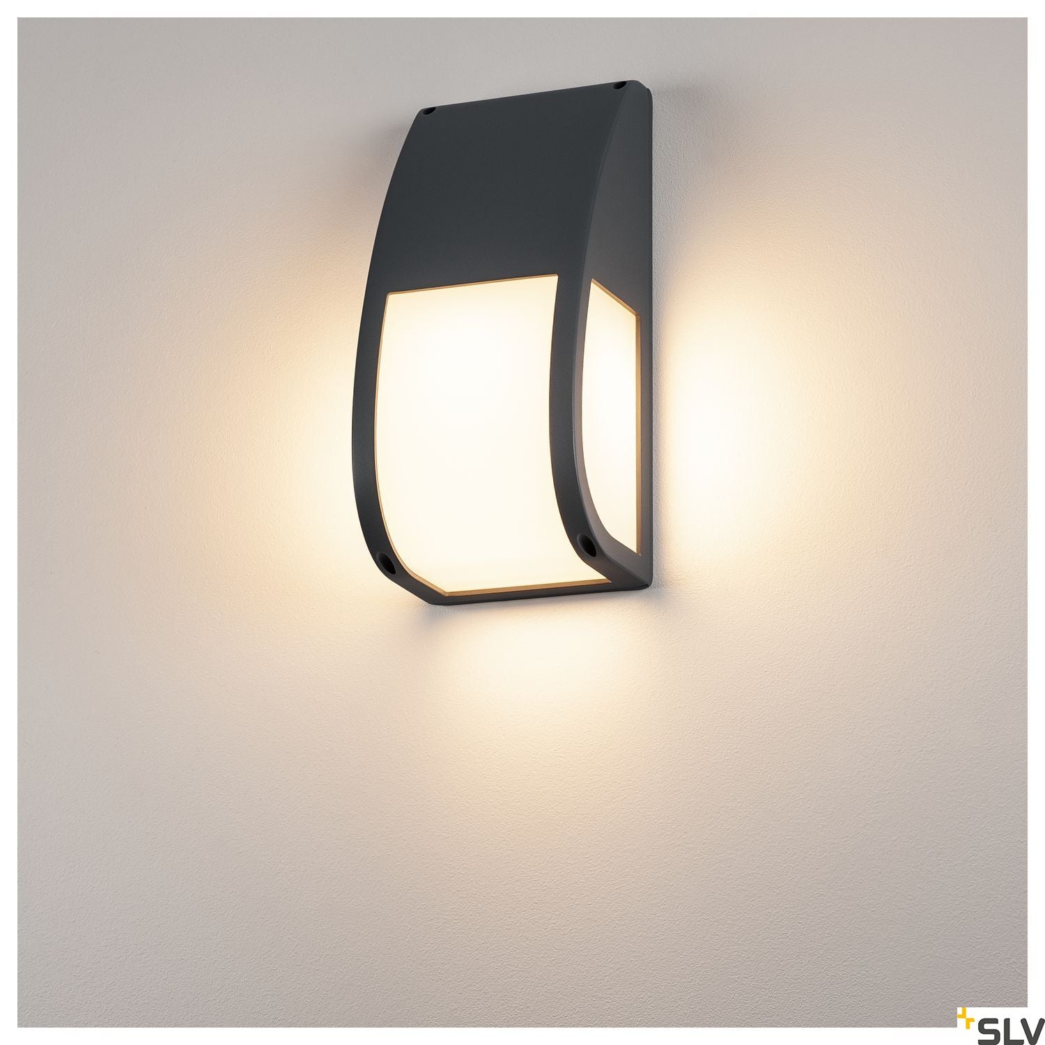 SLV KERAS ELT wall light, anthracite, E27 Energy Saver, max. 25W, IP54 227176