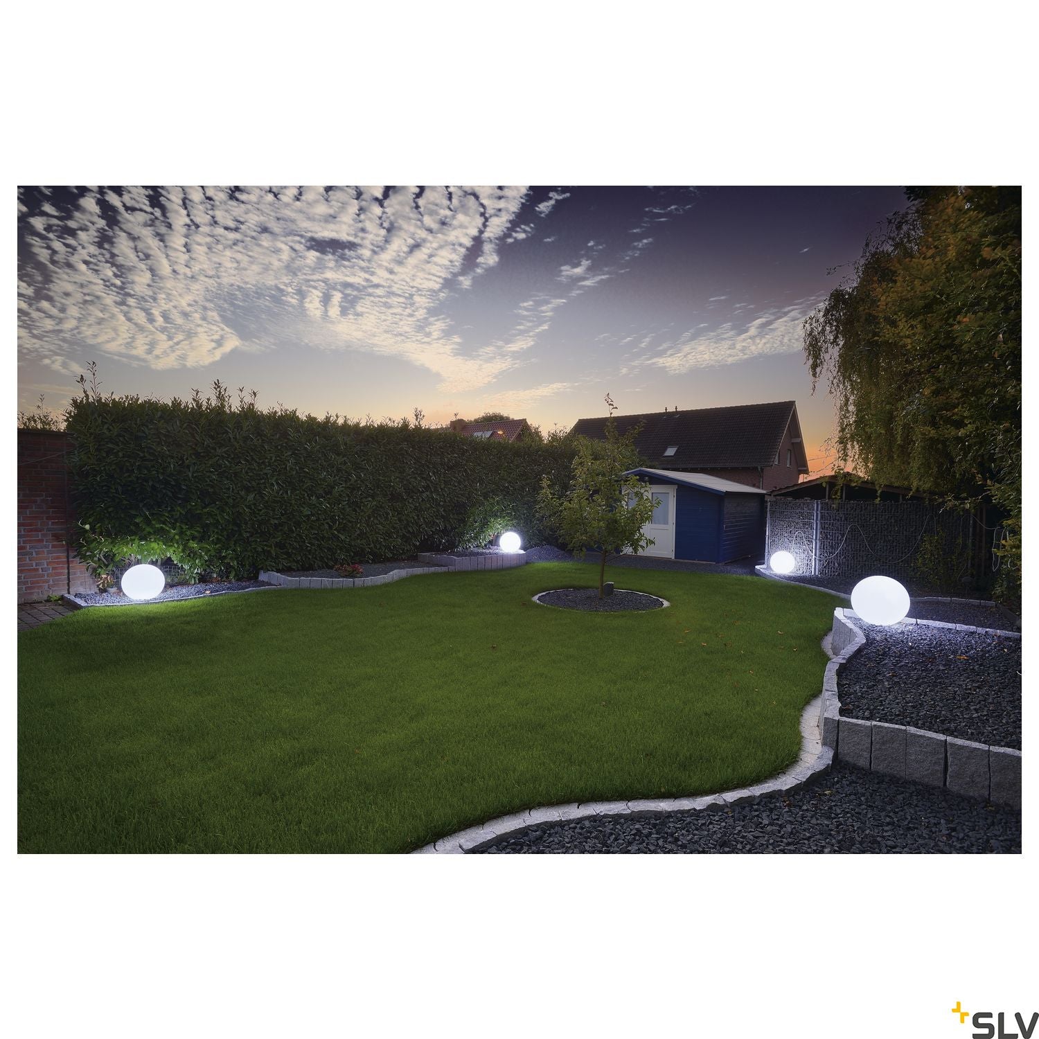 SLV ROTOBALL FLOOR 50 outdoor fitting, portable, white, E27, max. 24W, IP44 227221