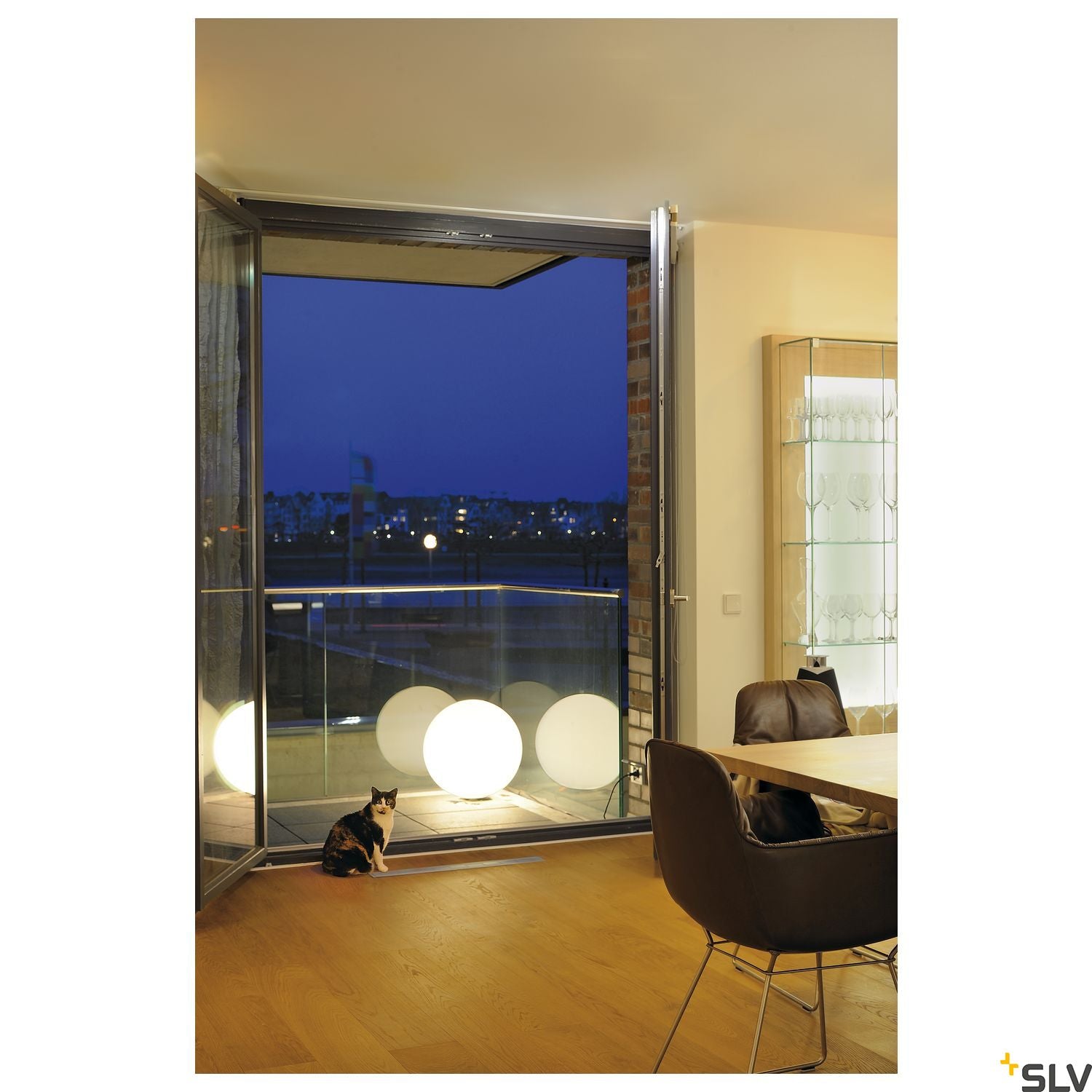 SLV ROTOBALL FLOOR 50 outdoor fitting, portable, white, E27, max. 24W, IP44 227221