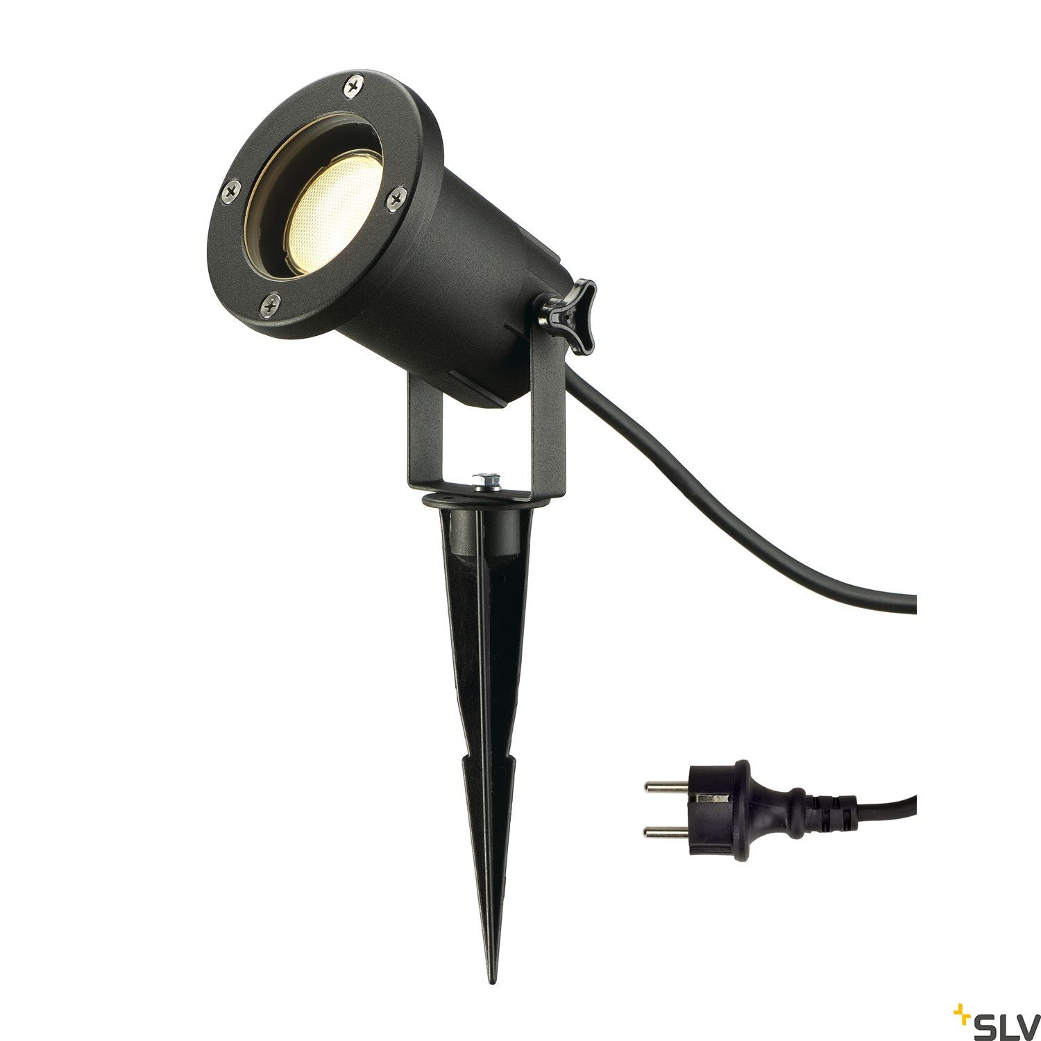 SLV NAUTILUS SPIKE XL, black, GU10 Energy Saver, max. 11W, incl. 1.5m cable with plug 227410