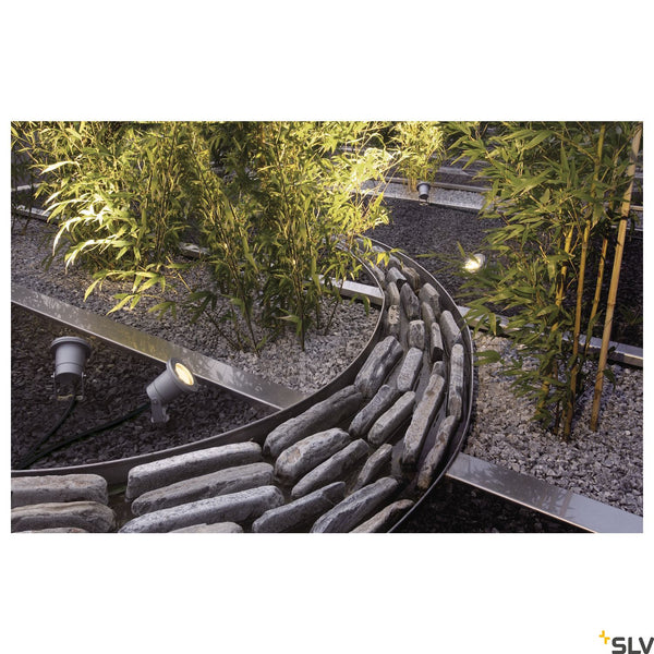 SLV NAUTILUS SPIKE, silver-grey, GU10, max. 35W, incl. 1.5m cable with mains plug 227418