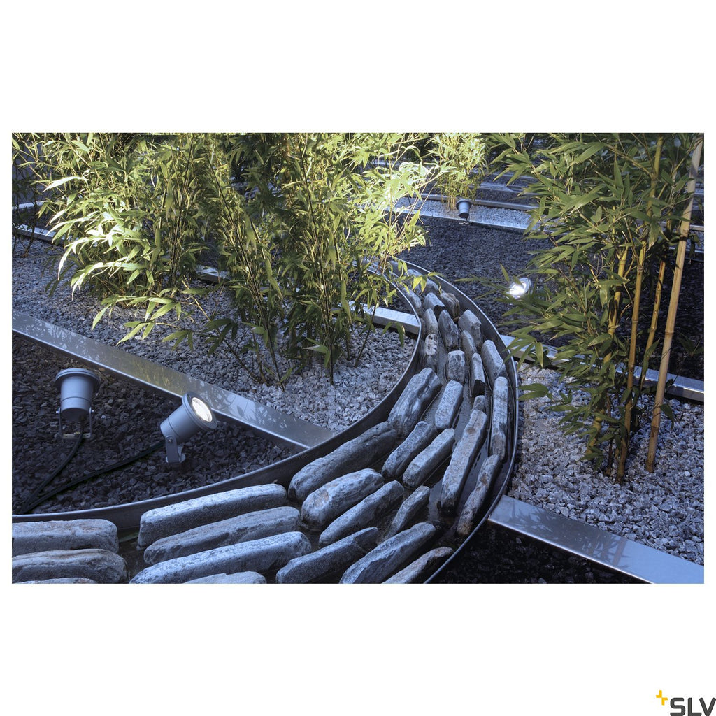 SLV NAUTILUS SPIKE, silver-grey, GU10, max. 35W, incl. 1.5m cable with mains plug 227418