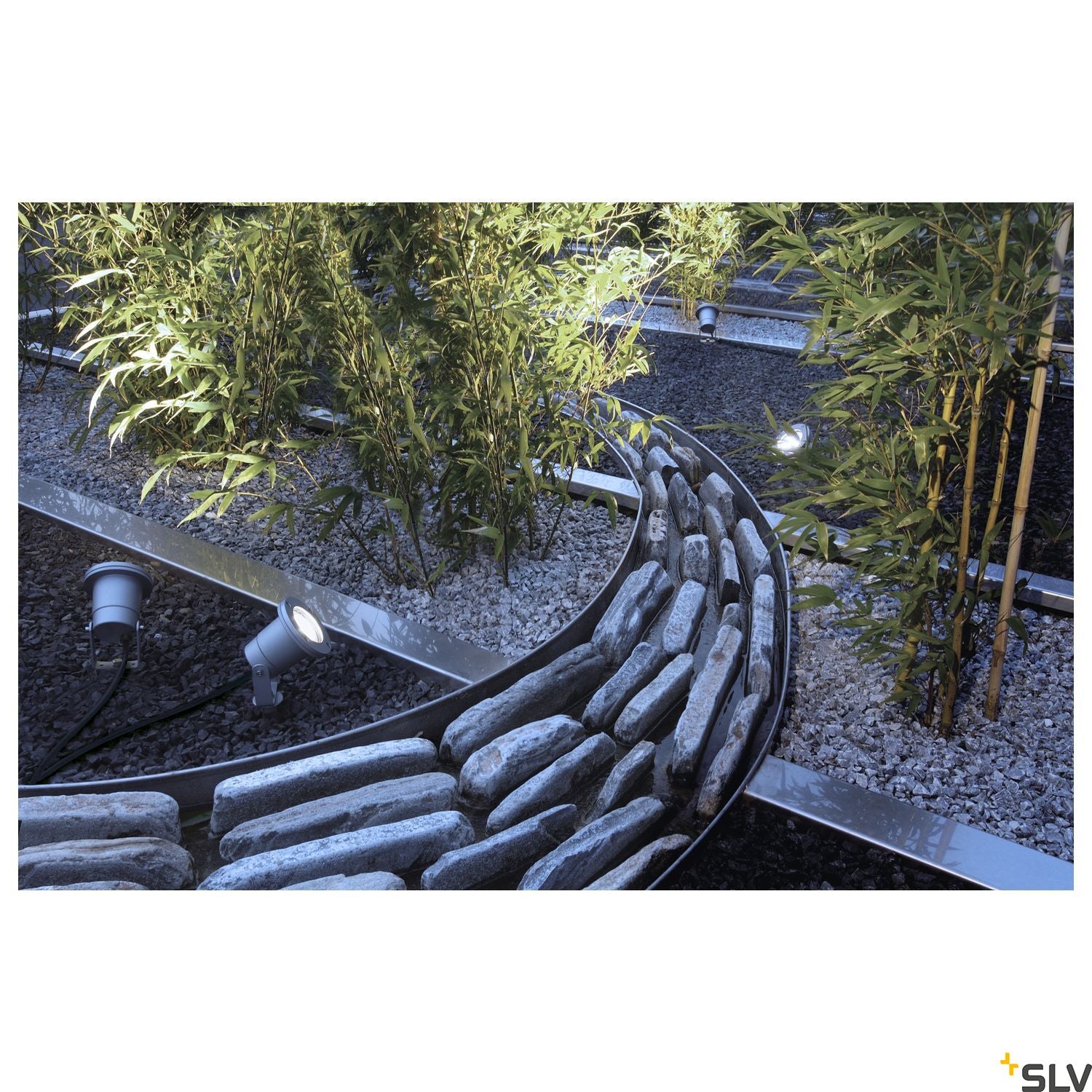 SLV NAUTILUS SPIKE, silver-grey, GU10, max. 35W, incl. 1.5m cable with mains plug 227418
