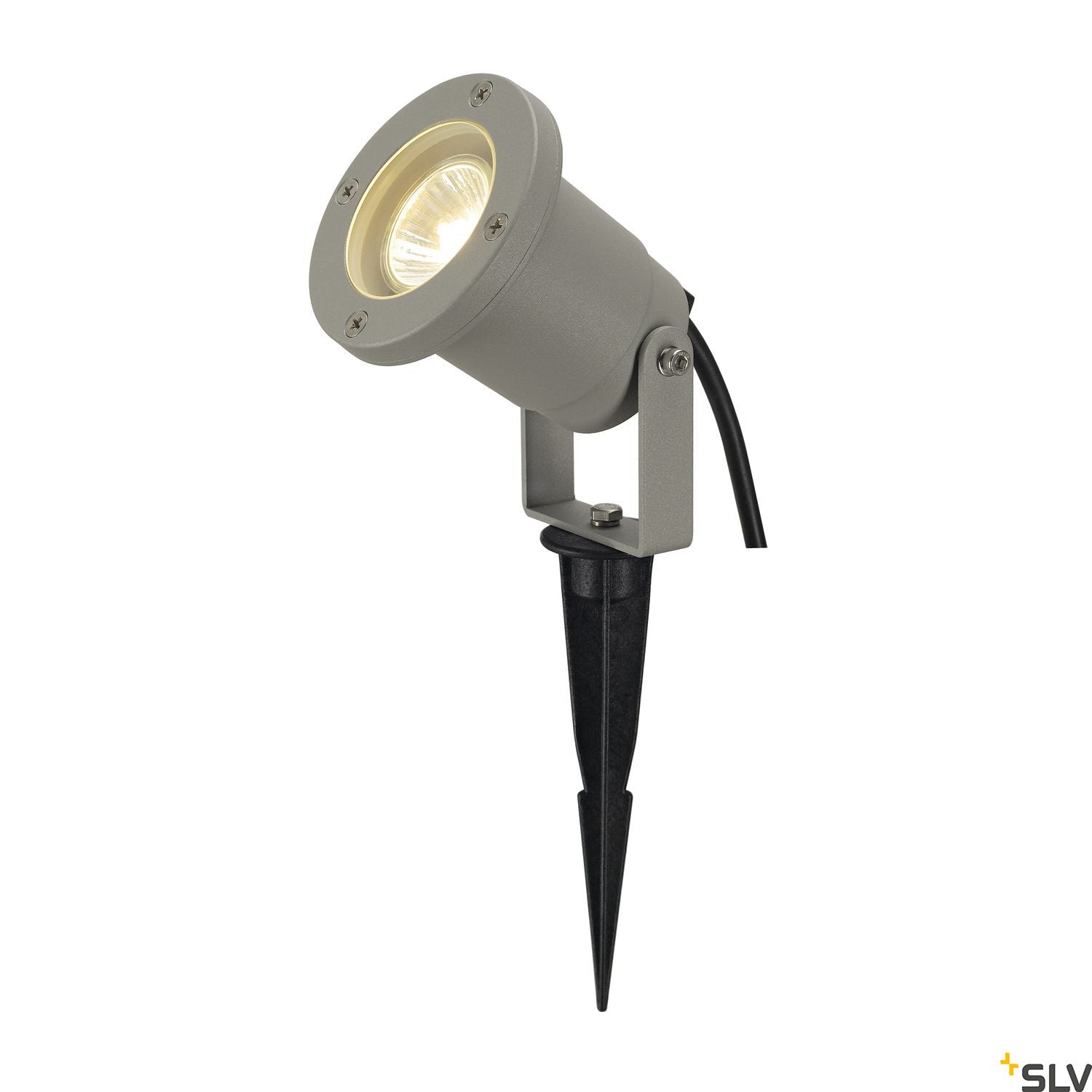 SLV NAUTILUS SPIKE, silver-grey, GU10, max. 35W, incl. 1.5m cable with mains plug 227418