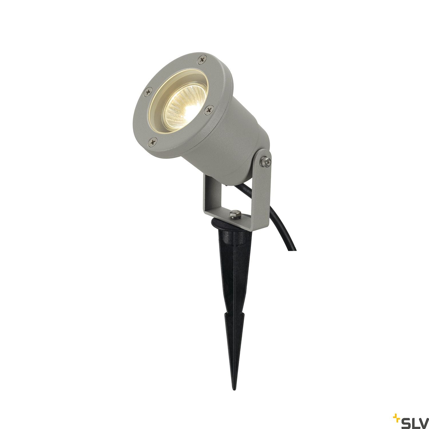 SLV NAUTILUS SPIKE, silver-grey, GU10, max. 35W, incl. 1.5m cable with mains plug 227418