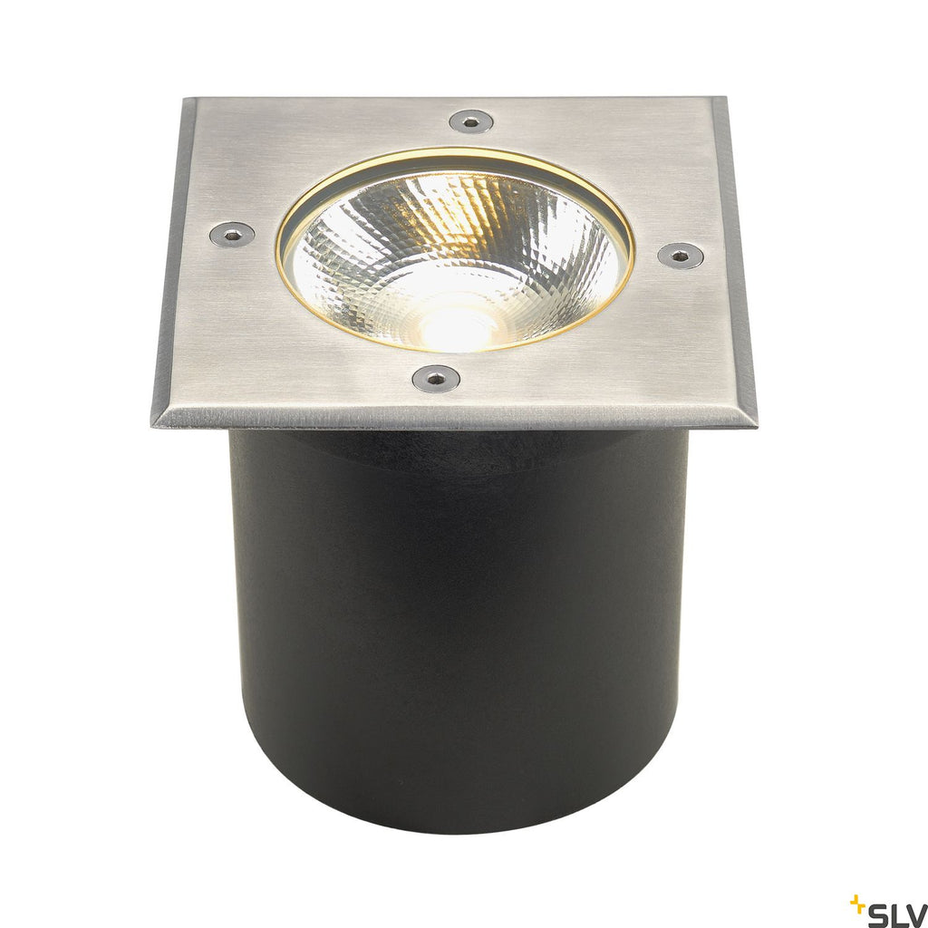 SLV ROCCI inground fitting, square , stainless steel 316, 6W COB LED, 3000K, incl. driver 227604