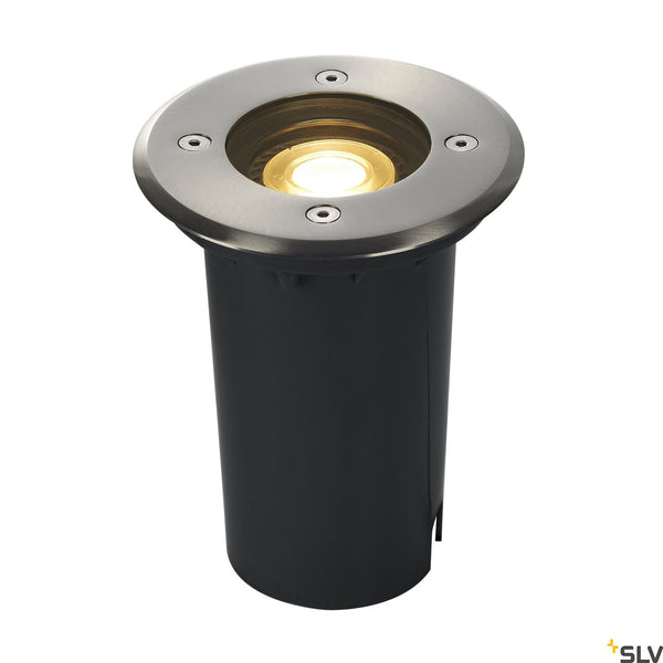 SLV SOLASTO Drive Way Light, round, stainless steel bezel, GU10 max. 6W 227680