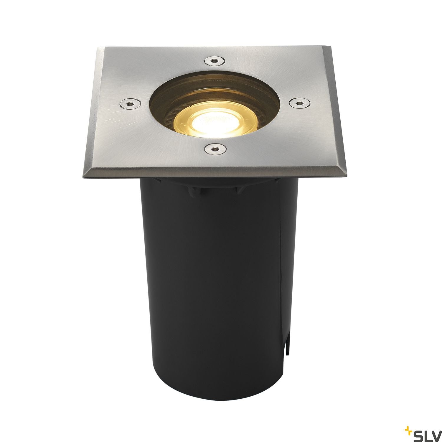 SLV SOLASTO Drive Way Light, square, stainless steel bezel, GU10 max. 6W 227684