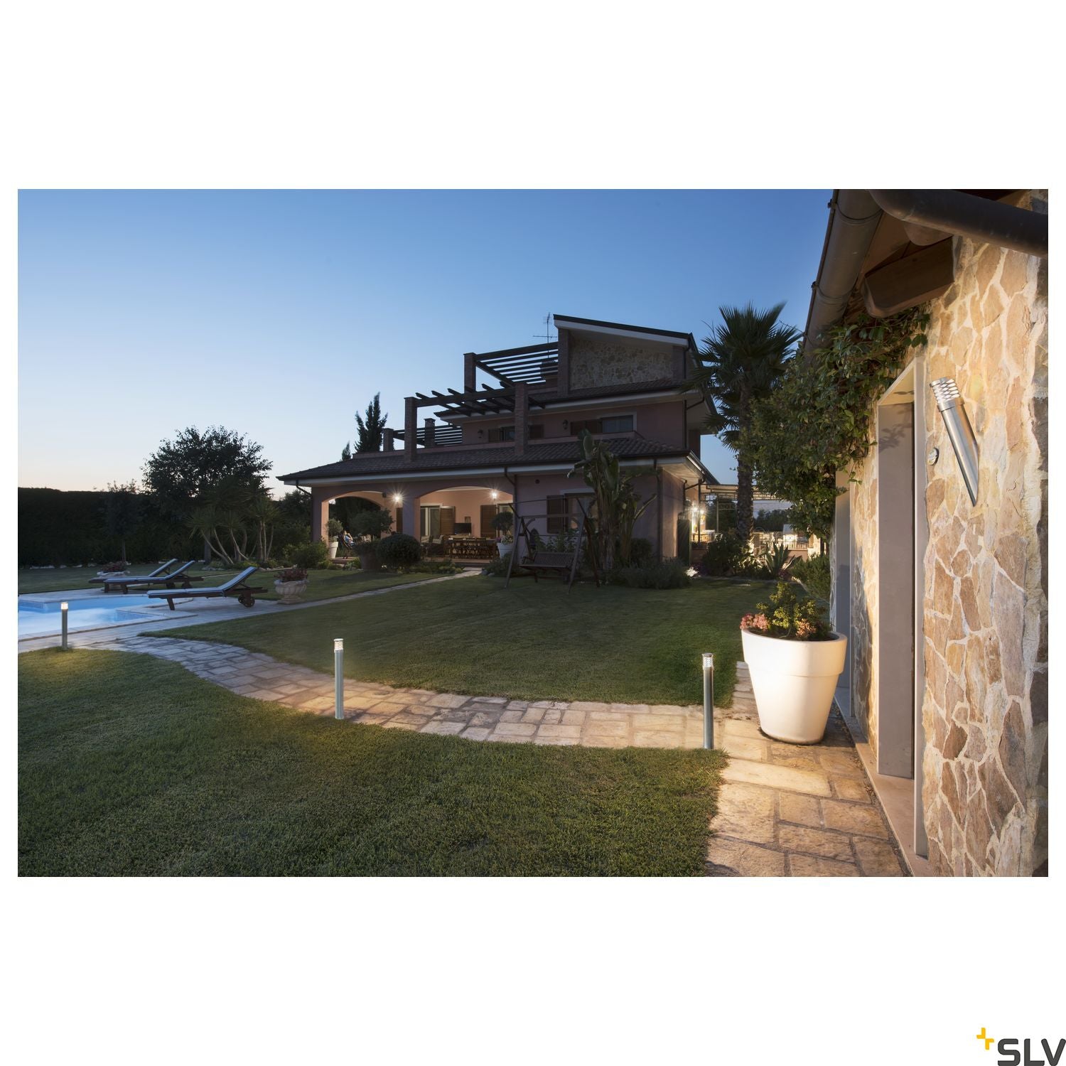 SLV TRUST 60 LED floor stand, stainless steel 316, LED 228110