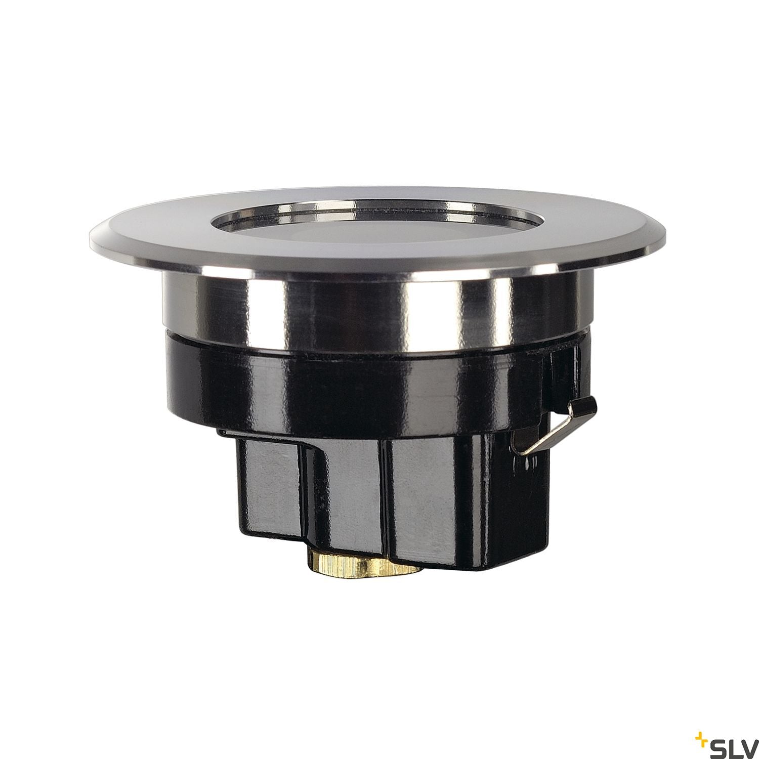 SLV DASAR FLAT 240V LED inground Driveway Light, round, 4.3W LED, 3000K, stainless steel bezel 228412