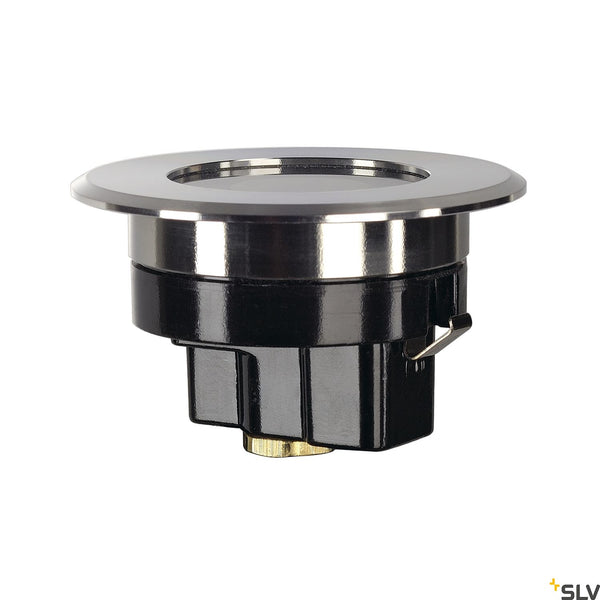 SLV DASAR FLAT 240V LED inground Driveway Light, round, 4.3W LED, 3000K, stainless steel bezel 228412
