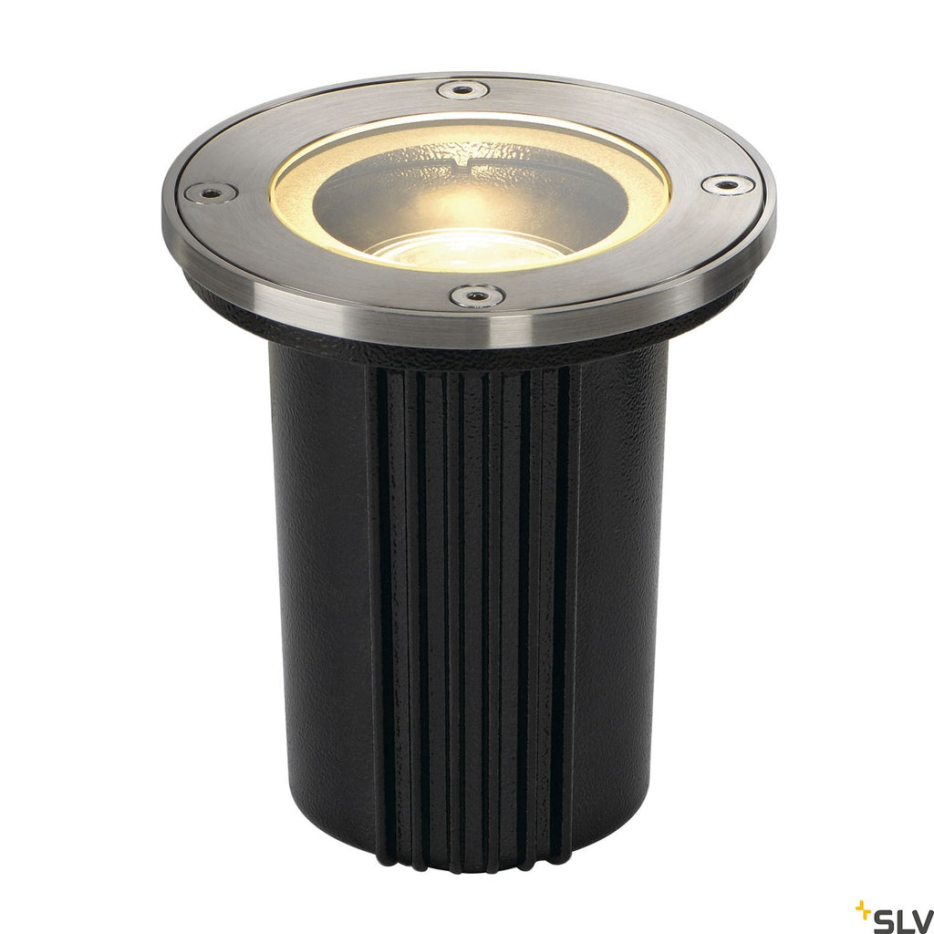 SLV DASAR EXACT GU10 inground fitting, round, stainless steel 316, max. 35W, IP67 228430