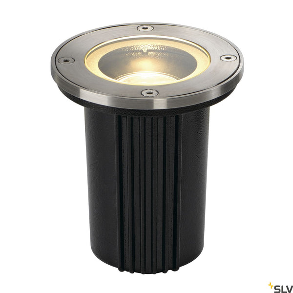 SLV DASAR EXACT GU10 inground fitting, round, stainless steel 316, max. 35W, IP67 228430