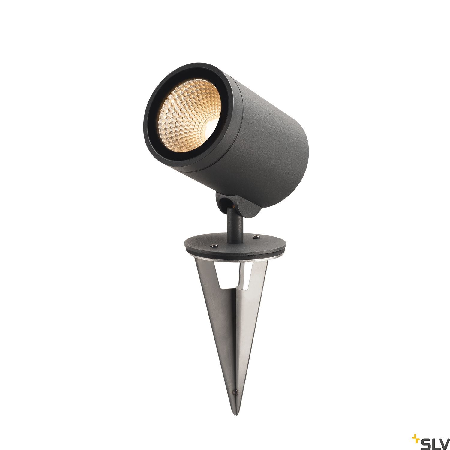 SLV HELIA, outdoor pathway and floor stand, LED, 3000K, round, anthracite, 15W, can be converted to a spike luminaire 228555
