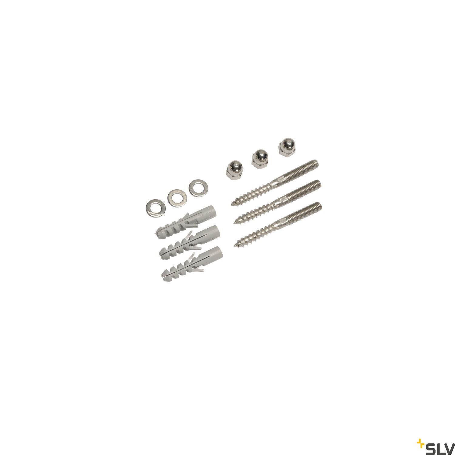 SLV Hanger bolt set, stainless steel, M8, incl. caps, plugs and washers 228753