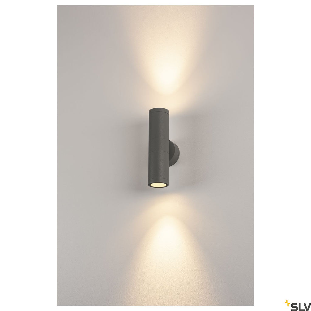 SLV ASTINA OUT ESL, anthracite, 2x GU10, max. 2x 11W, IP44 228775