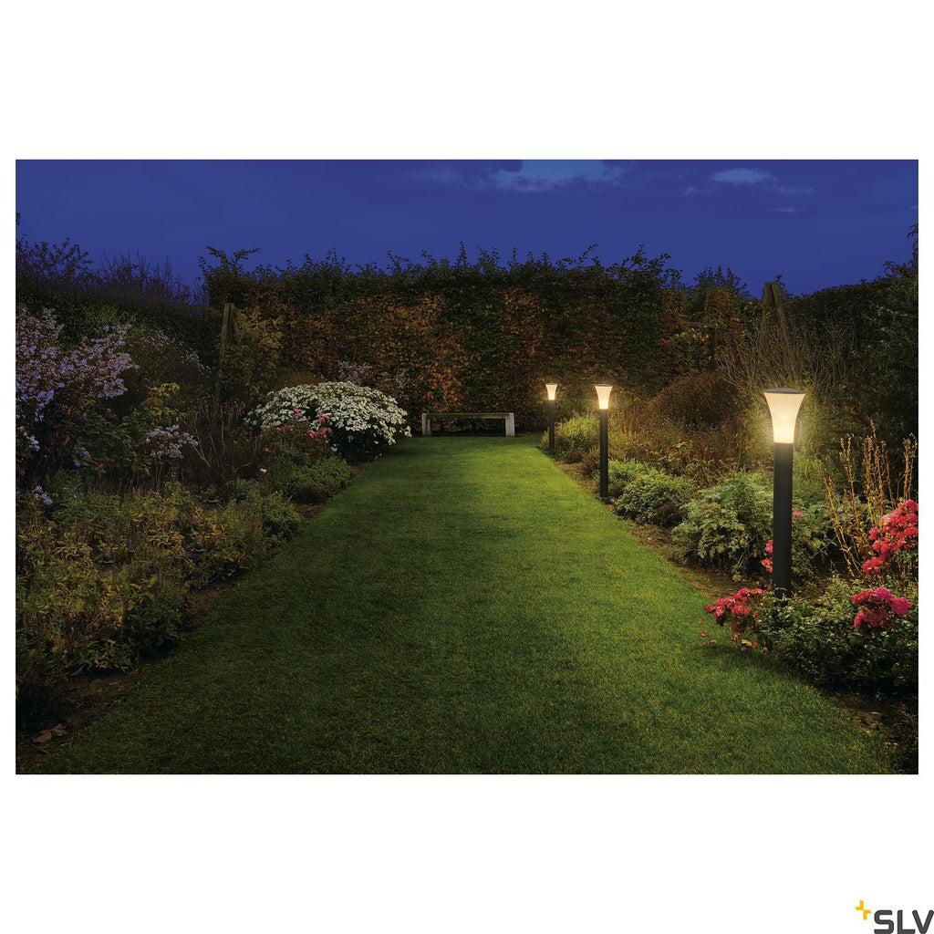 SLV ALPA CONE 100 bollard light, stone grey, E27 Energy Saver, max. 24W, IP55 228925