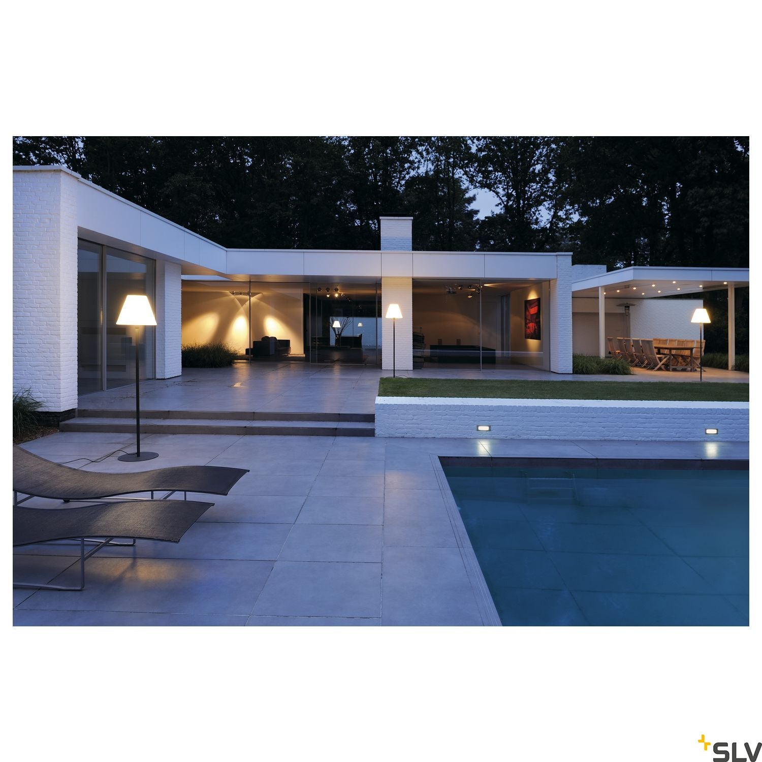 SLV ADEGAN outdoor floor stand, anthracite/white, E27 Energy Saver, max. 24W, IP54 228965
