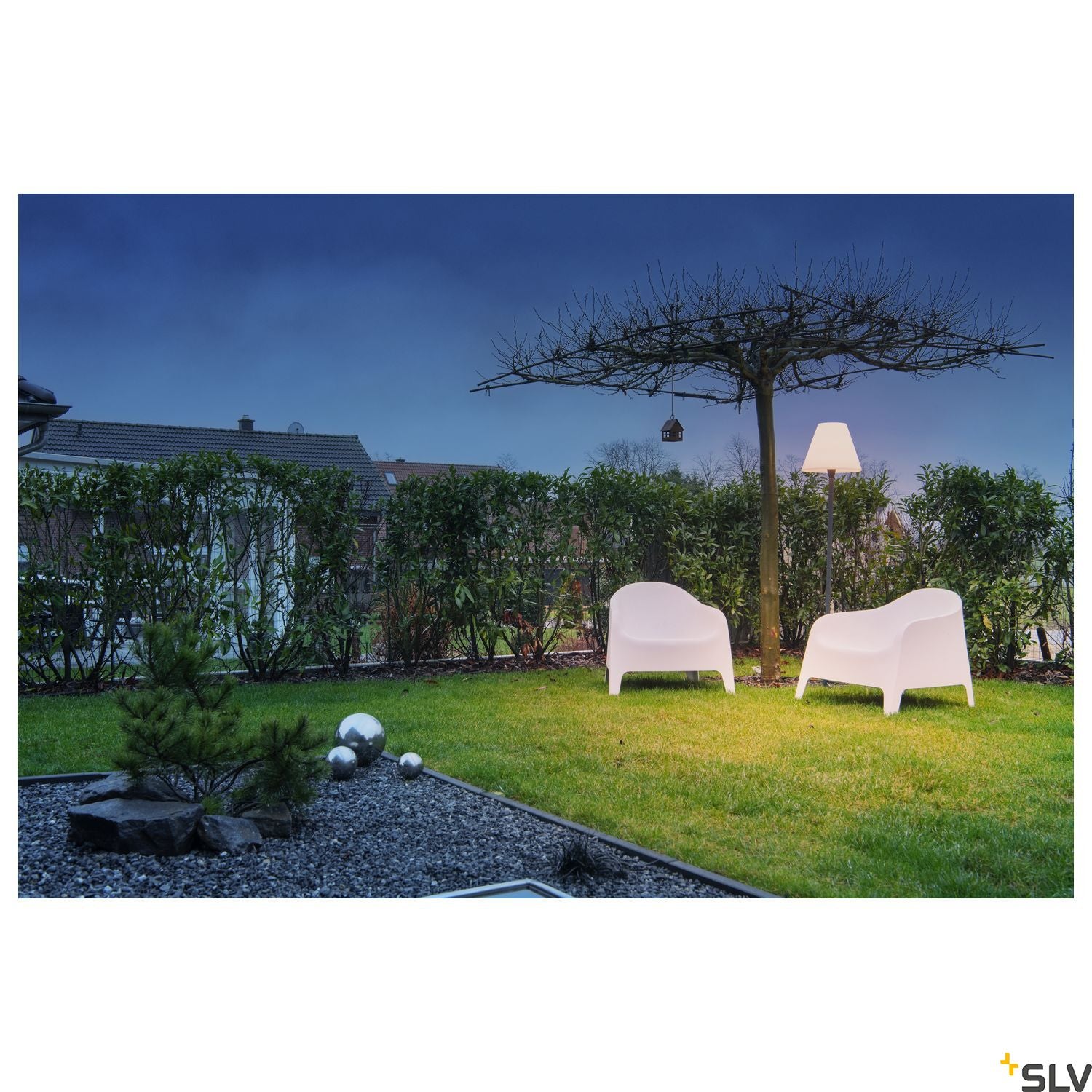 SLV ADEGAN outdoor floor stand, anthracite/white, E27 Energy Saver, max. 24W, IP54 228965