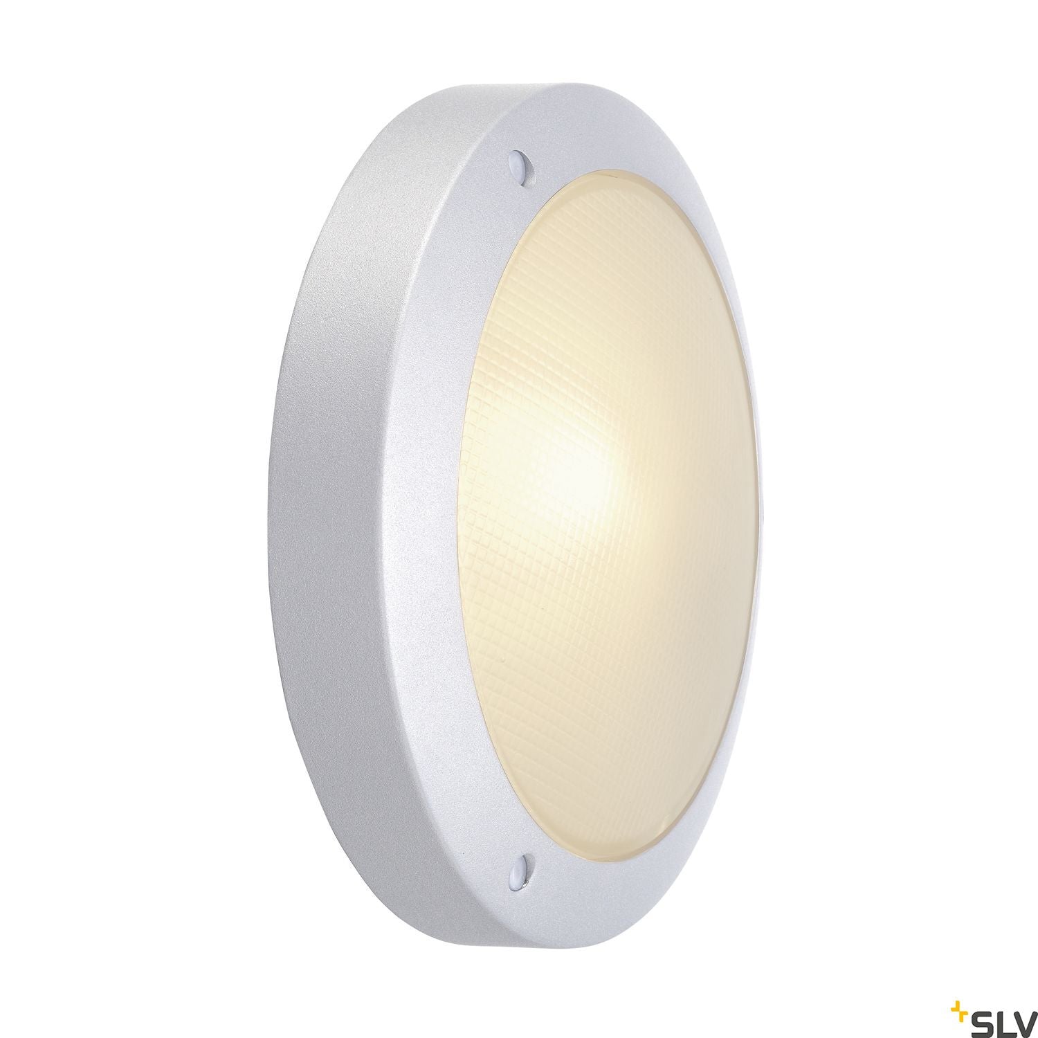 SLV BULAN wall and ceiling light, round, silver-grey, E14, max. 60W, frosted glass 229072