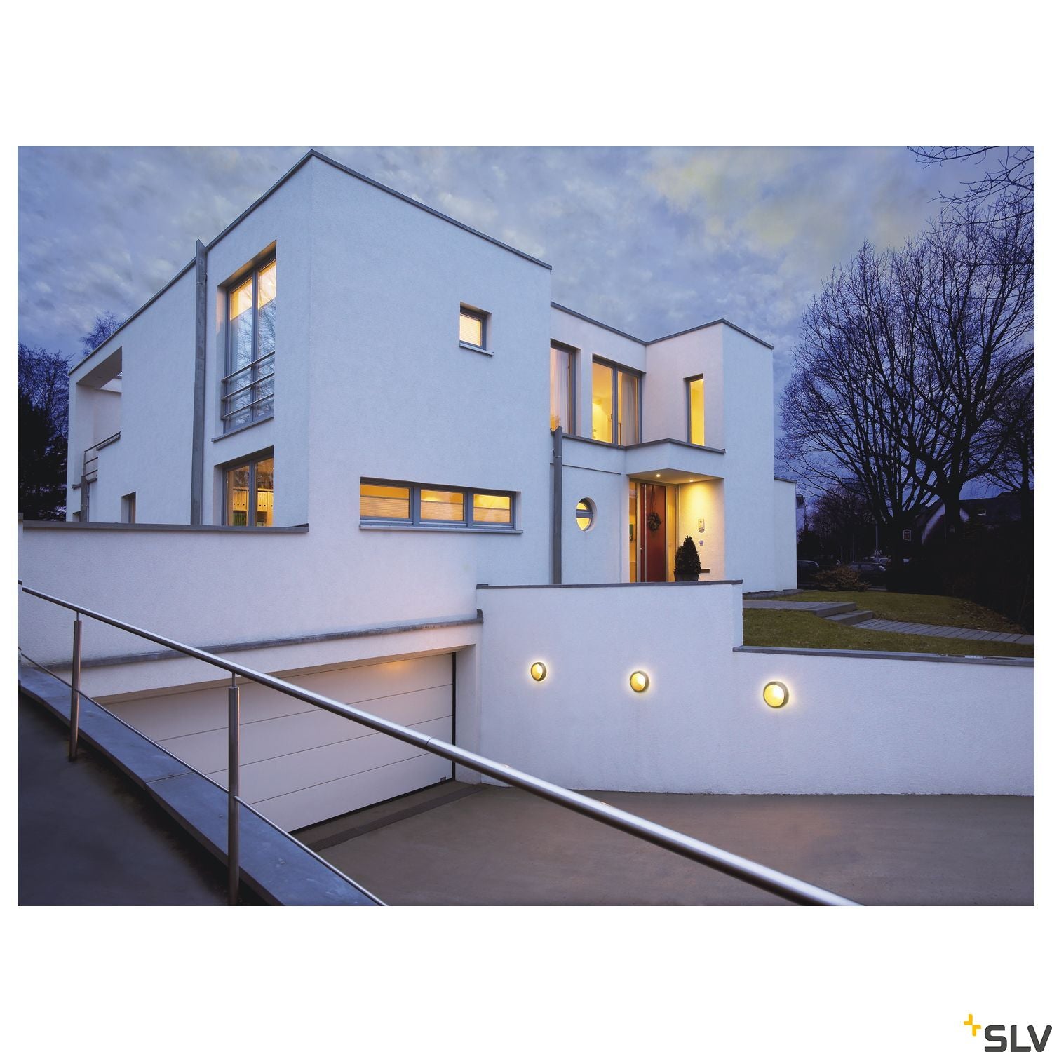 SLV BULAN wall and ceiling light, round, silver-grey, E14, max. 60W, frosted glass 229072