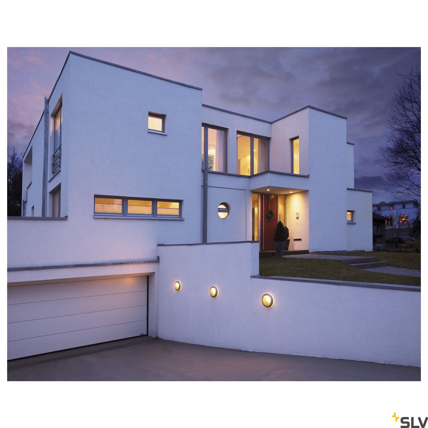 SLV BULAN wall and ceiling light, round, silver-grey, E14, max. 60W, frosted glass 229072