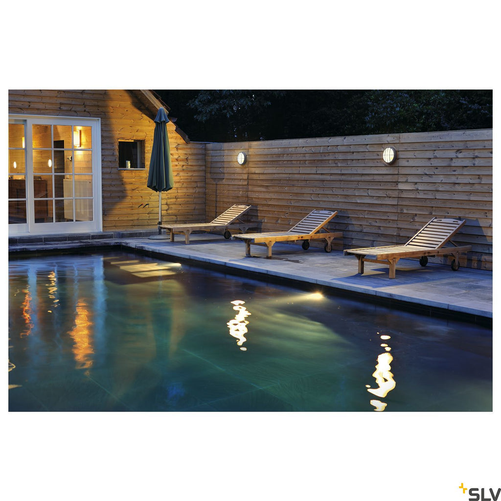 SLV BULAN GRID wall and ceiling light, round, anthracite, E27, max. 2x 25W, PC cover 229085