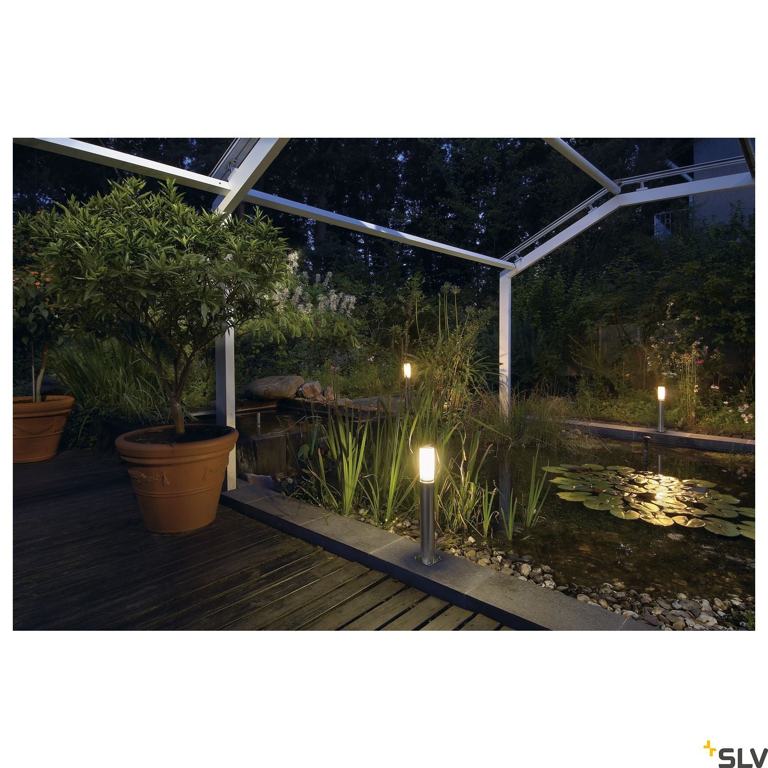 SLV BIG NAILS 50 floor light, stainless steel 304, E27 max. 15W, IP44 229162
