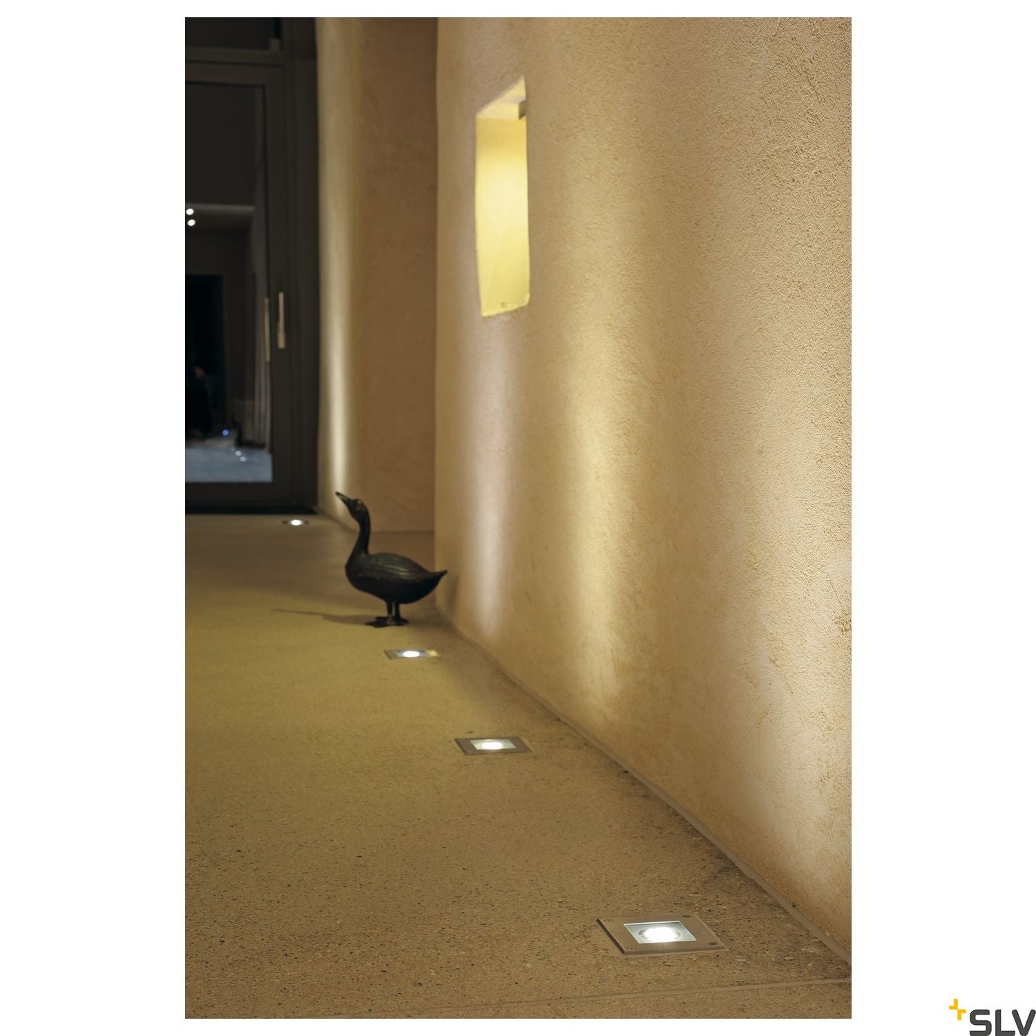 SLV DASAR SQUARE GU10 inground fitting, stainless steel 304, max. 35W, IP67 229374